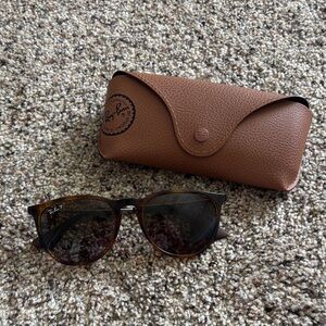 Ray-Ban Tortoise Sunglasses with Brown Case